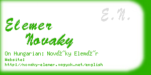 elemer novaky business card